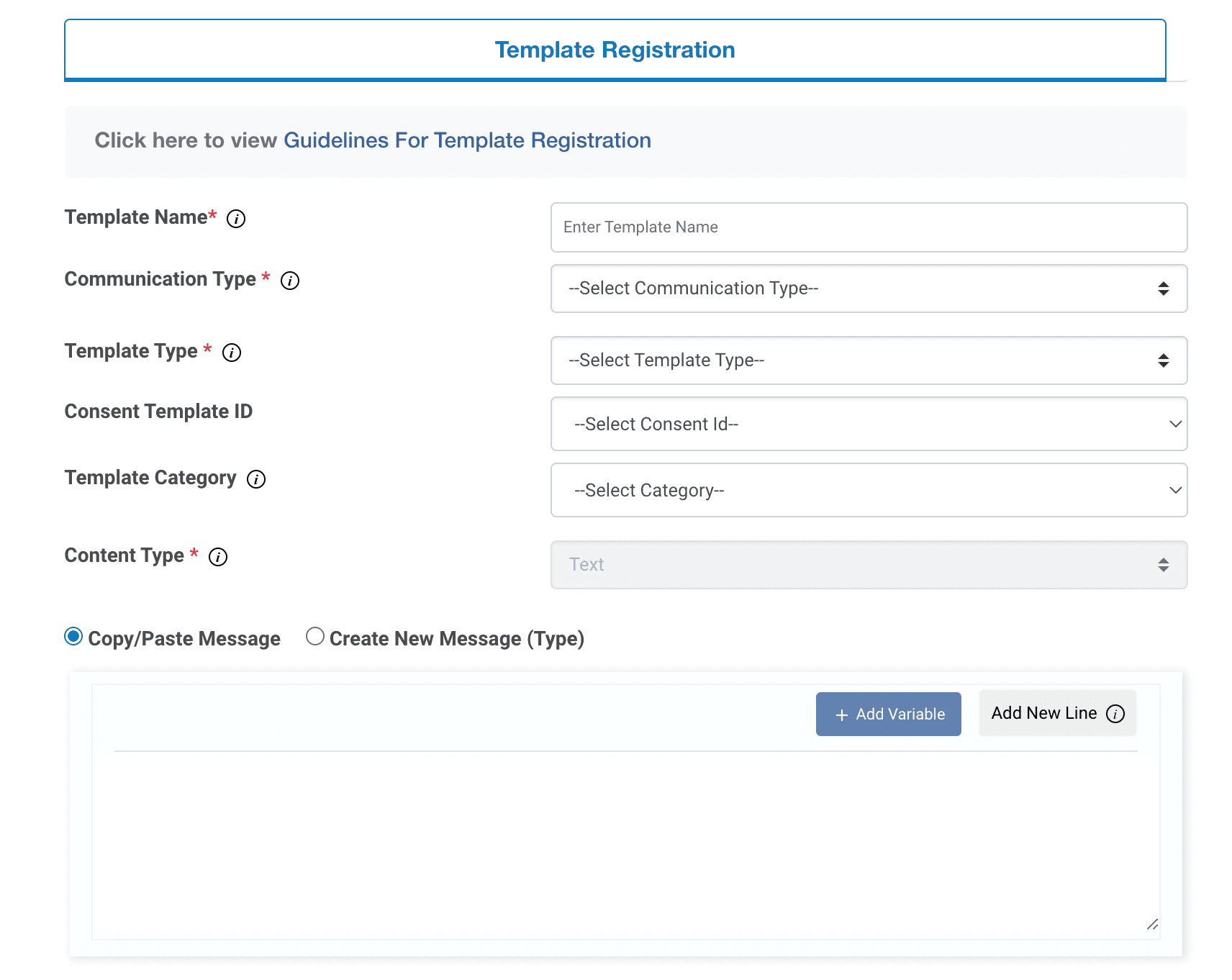 Template registration